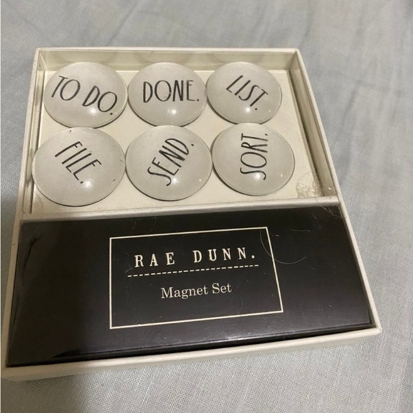 Rae Dunn White and Black Magnet Set - Picture 1 of 2